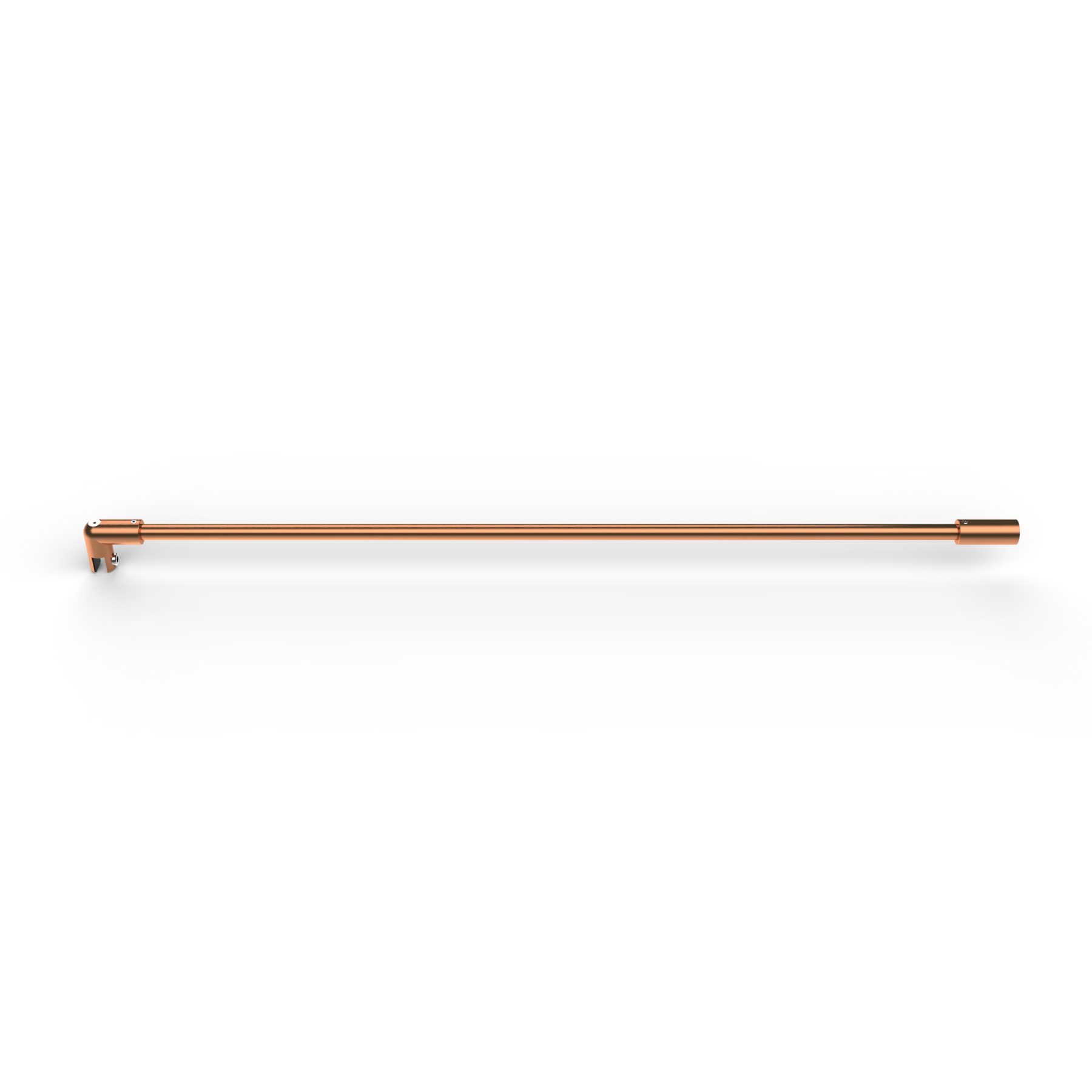 Stabistange, rund, Glas-Wand, 1200mm, Ø 12,7mm