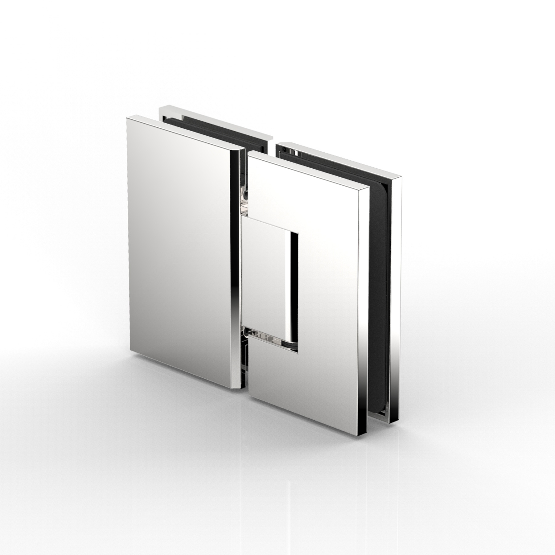 Duschpendeltürband LUNO, Glas-Glas 180°, beidseitig 90° öffnend
