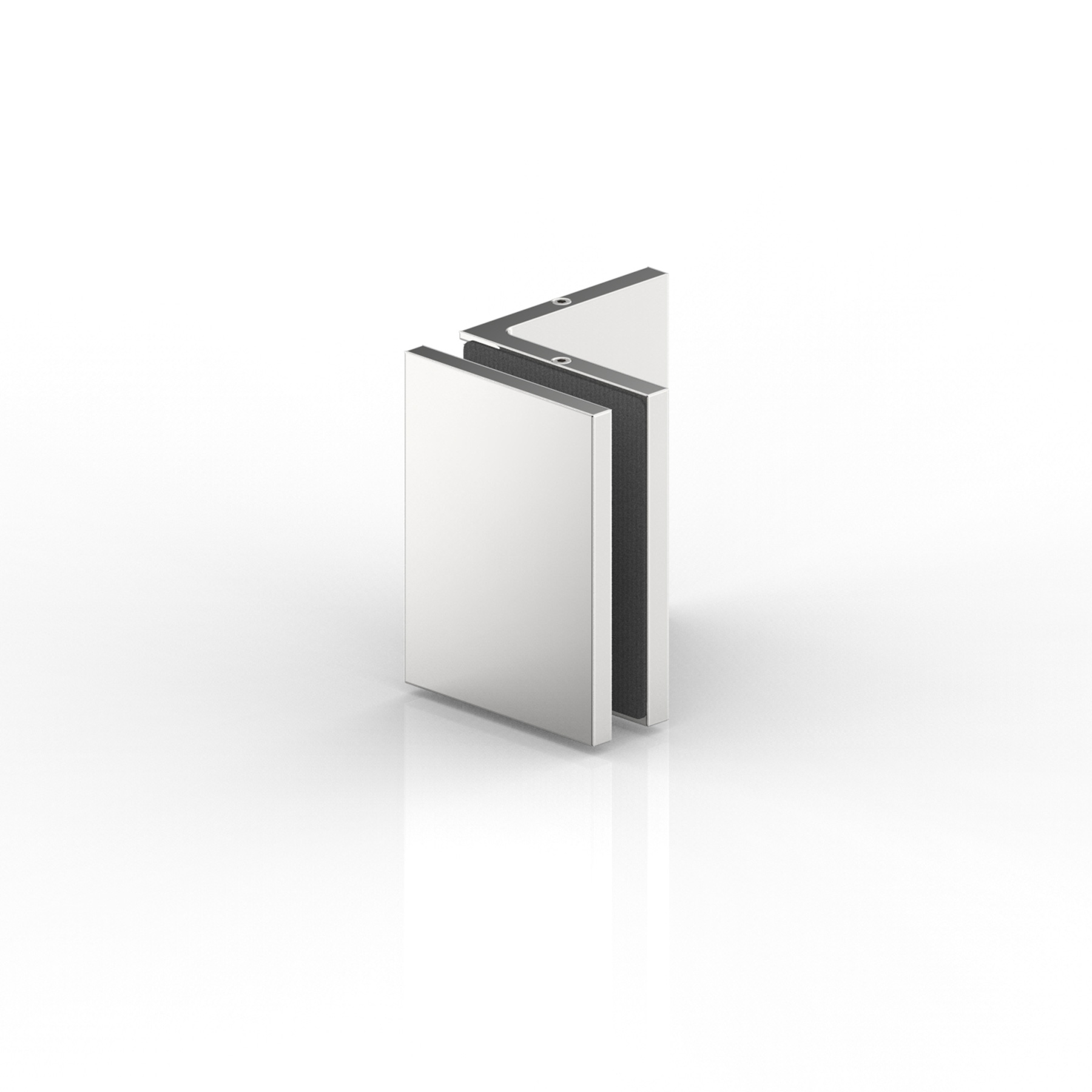 Winkelverbinder Glas-Wand 90°, AMBER
