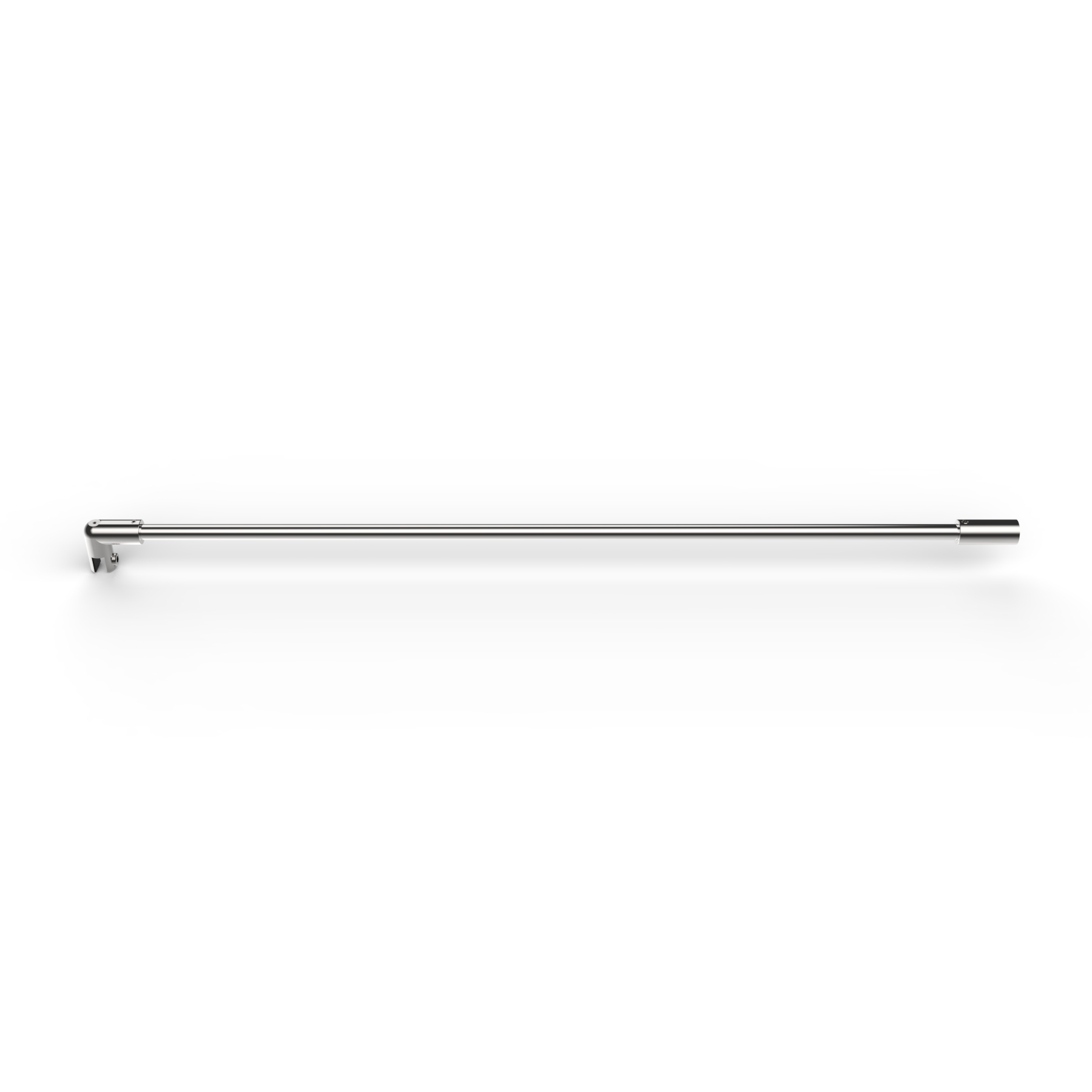 Stabistange, rund, Glas-Wand, 1200mm, Ø 12,7mm
