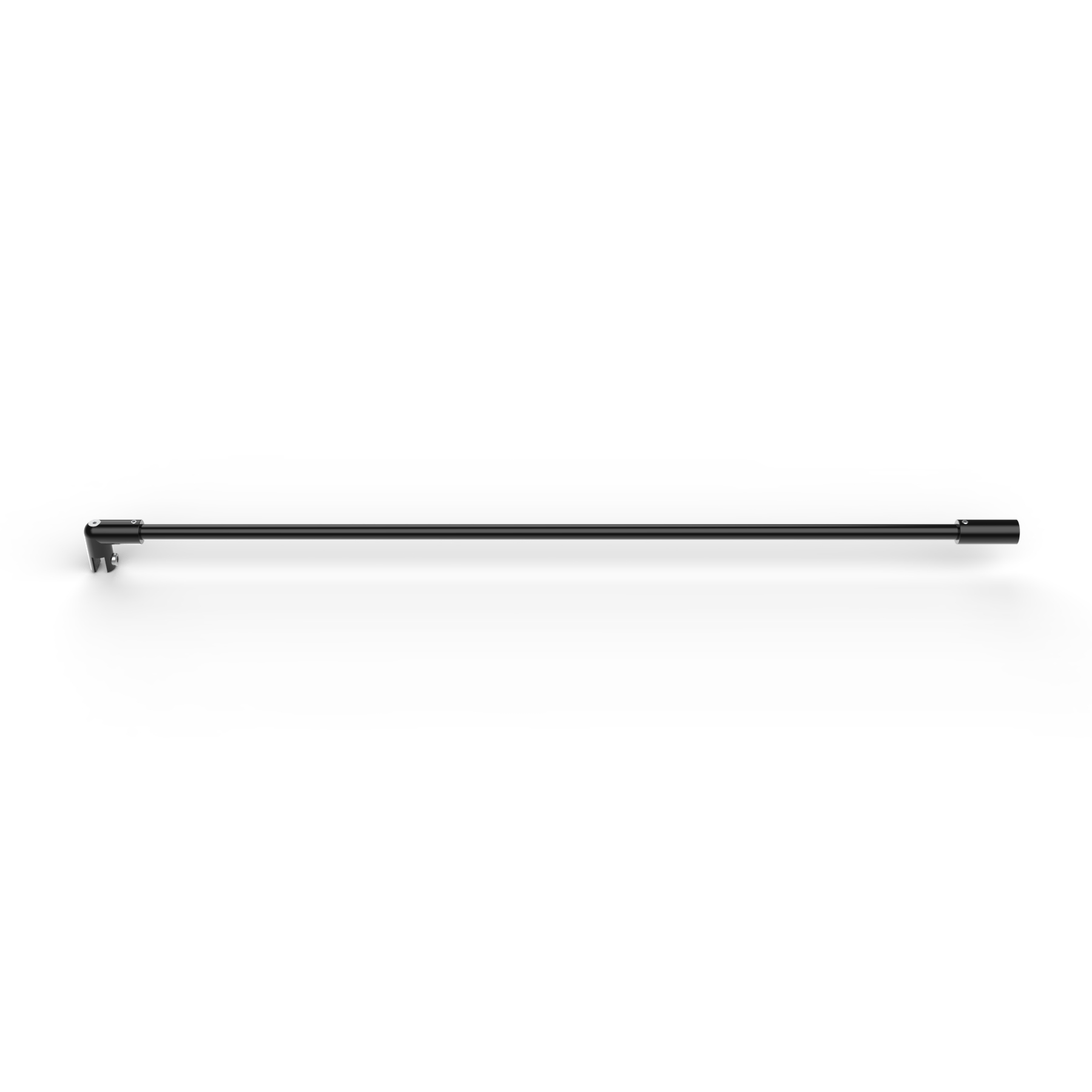Stabistange, rund, Glas-Wand, 1200 mm, Ø 12,7 mm