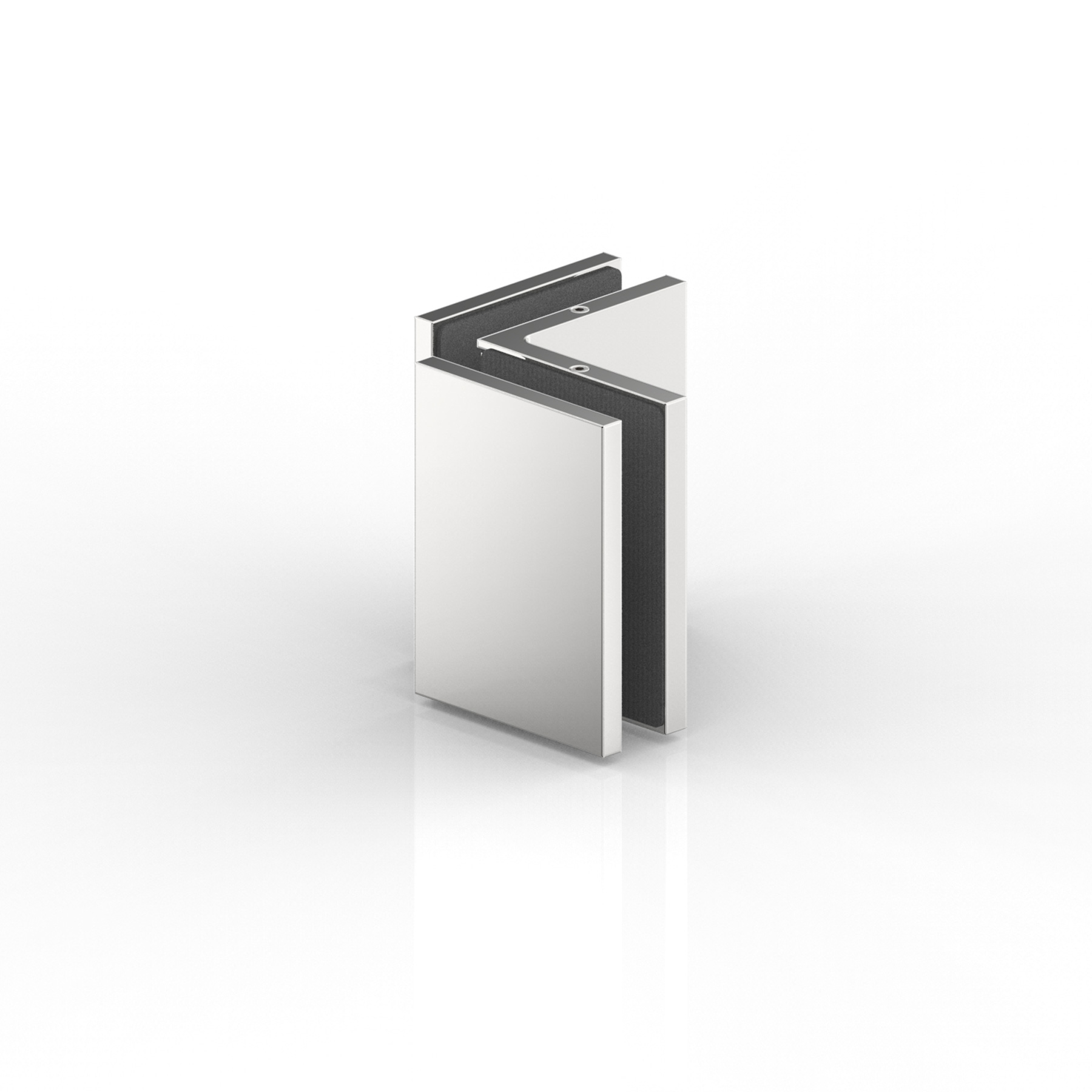 Winkelverbinder Glas-Glas 90°, AMBER