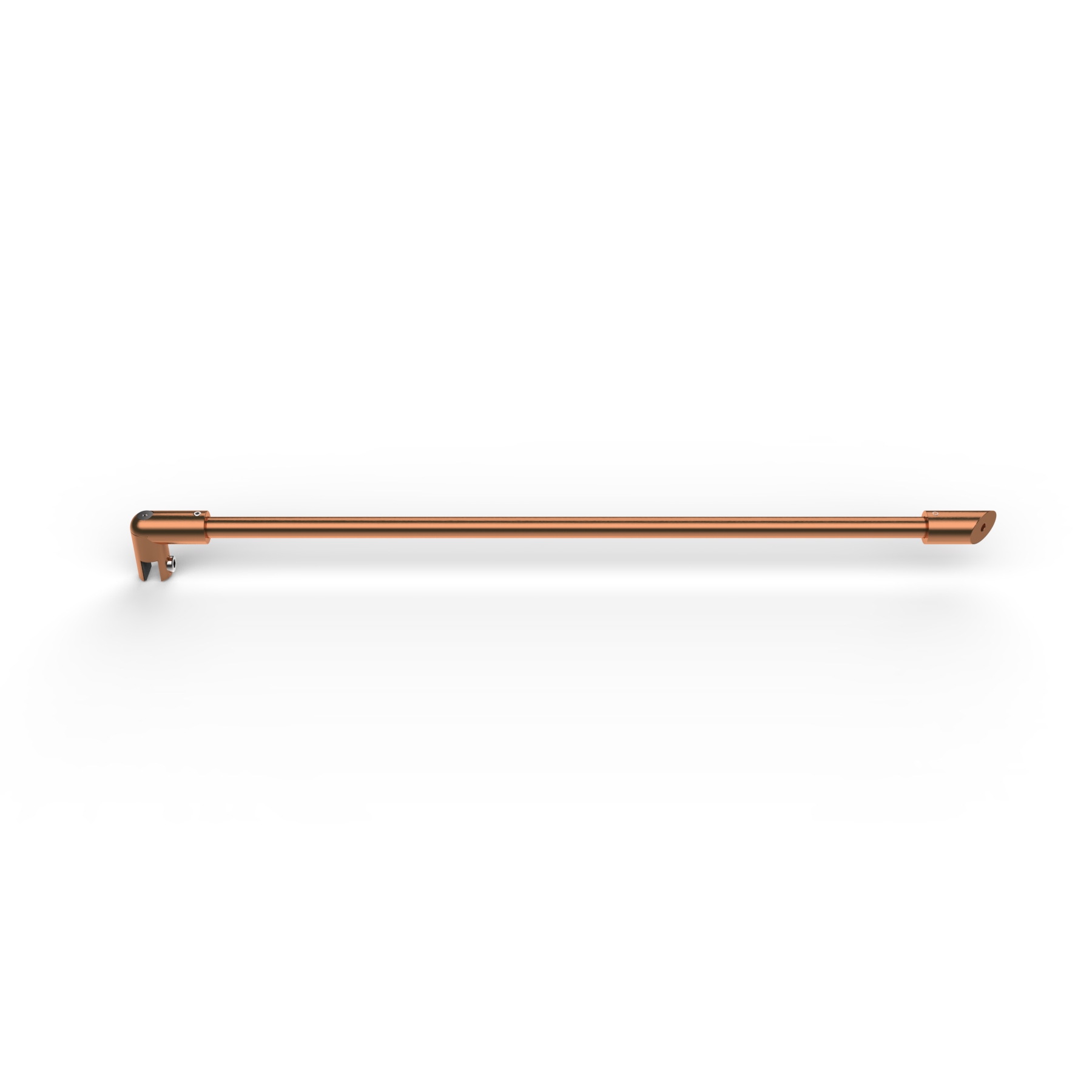 Stabistange rund Glas Wand 45° 460mm