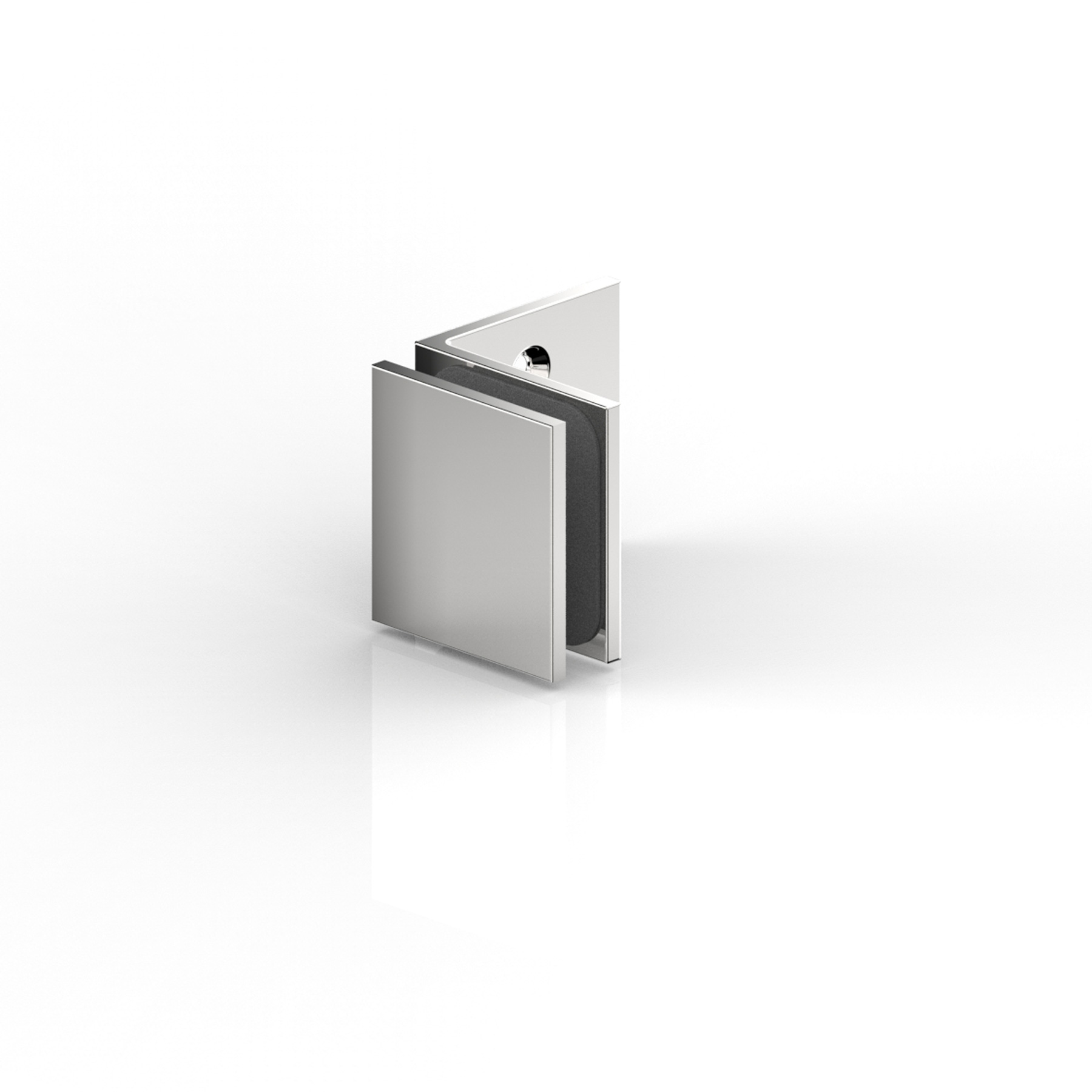 Winkelverbinder LUNO, Glas-Wand 90°